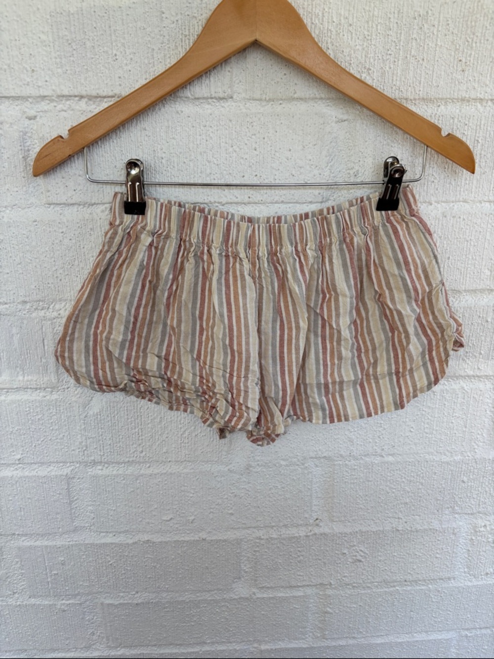 Rylee + Cru Striped Linen Lounge Shorts sz XS
